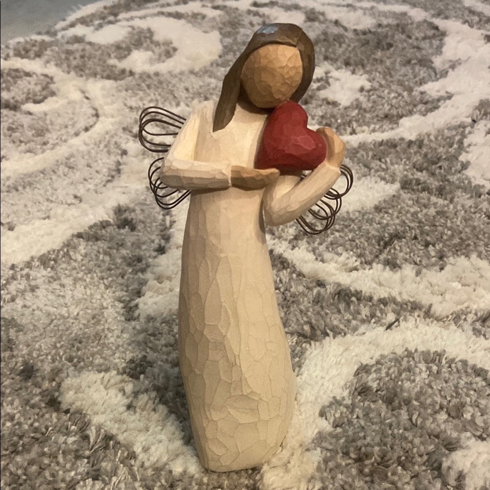 Willow Tree Angel with Red Heart